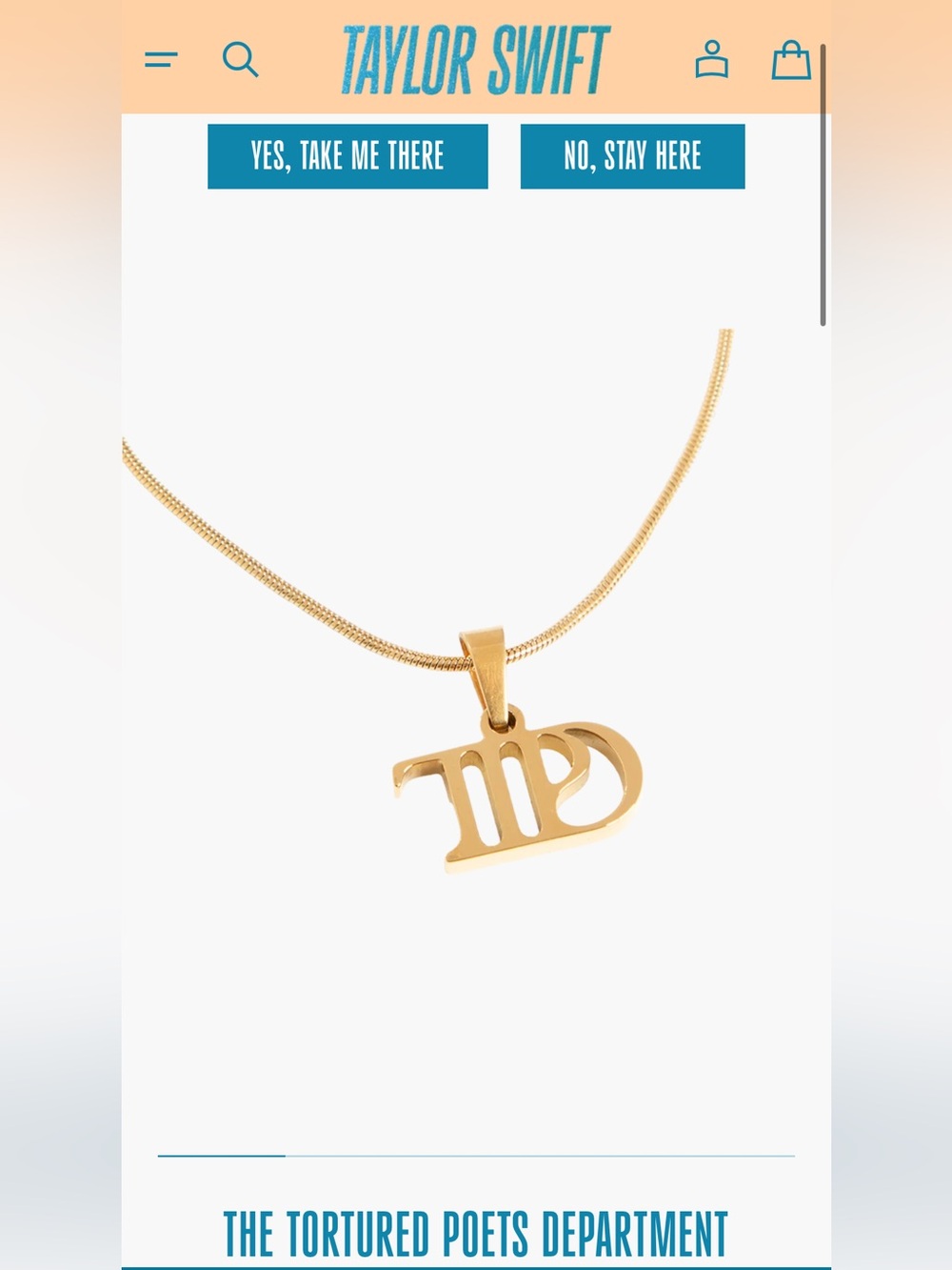 Taylor swift TTPD necklace